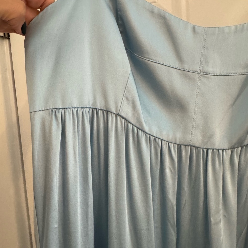 Cinq a sept silk baby blue tiered dress - Picture 4 of 9